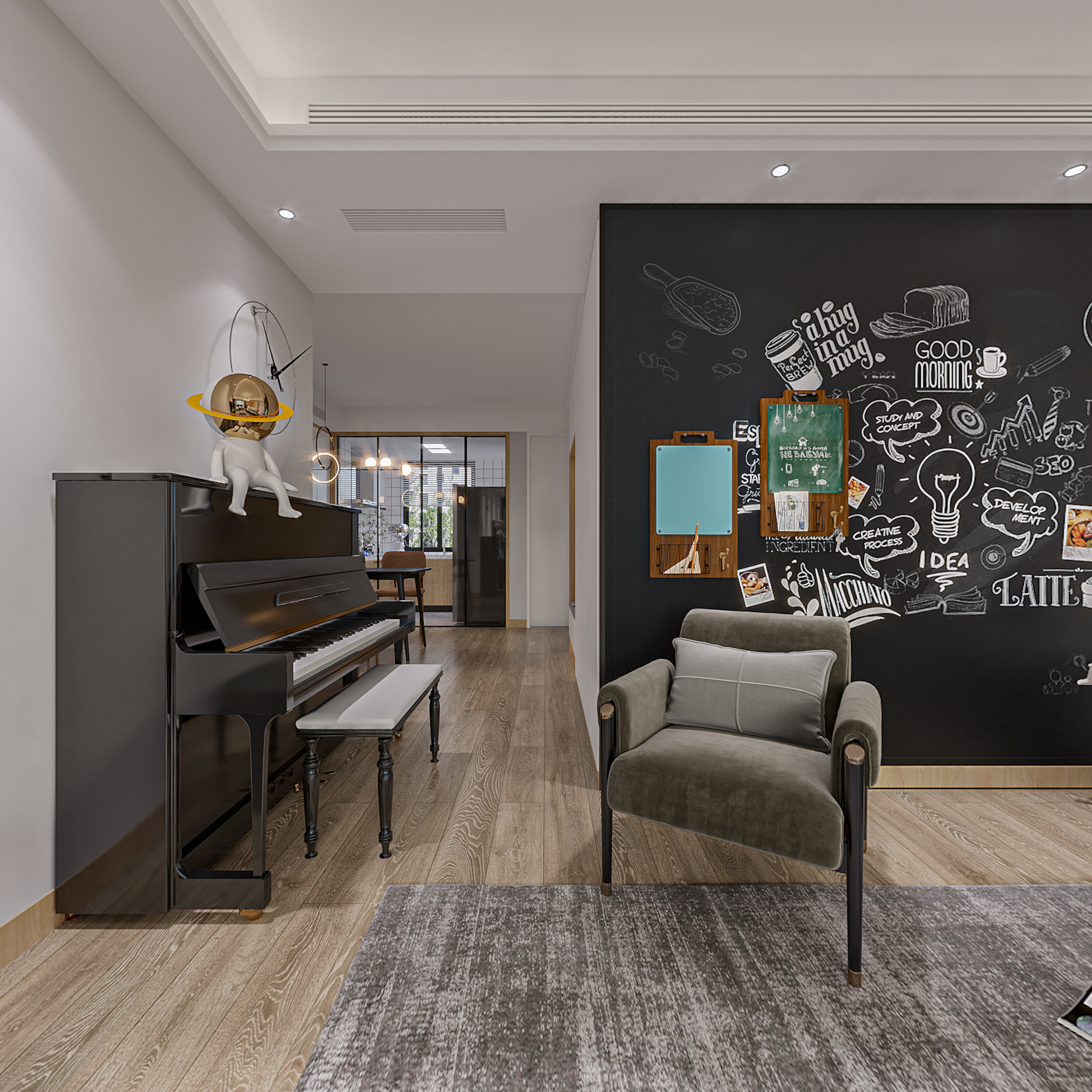 123平方设计欧式风格,西堤国际143平方米现代风格设计