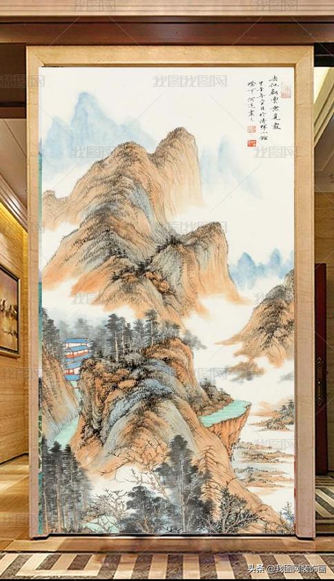 山水抽象装饰画,山水装饰画只有中式风格吗