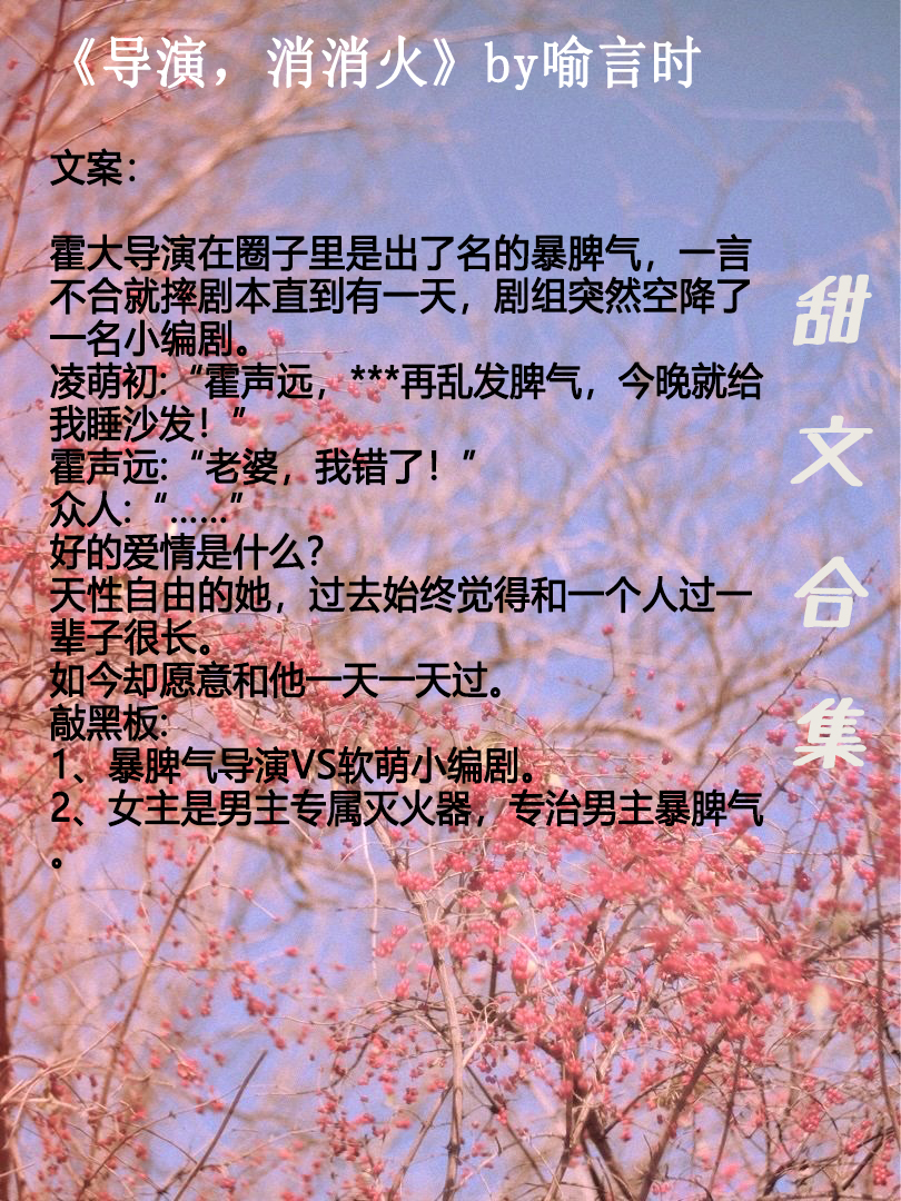 甜文宠文超甜无虐小说推荐娱乐圈,甜文小说娱乐圈推文双男主