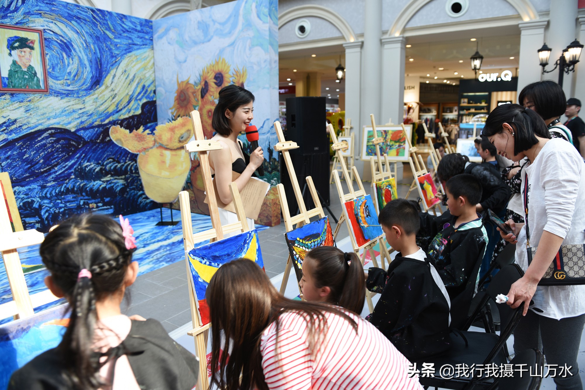 梵高的星空绘画教程油画棒,梵高星空儿童油画教程