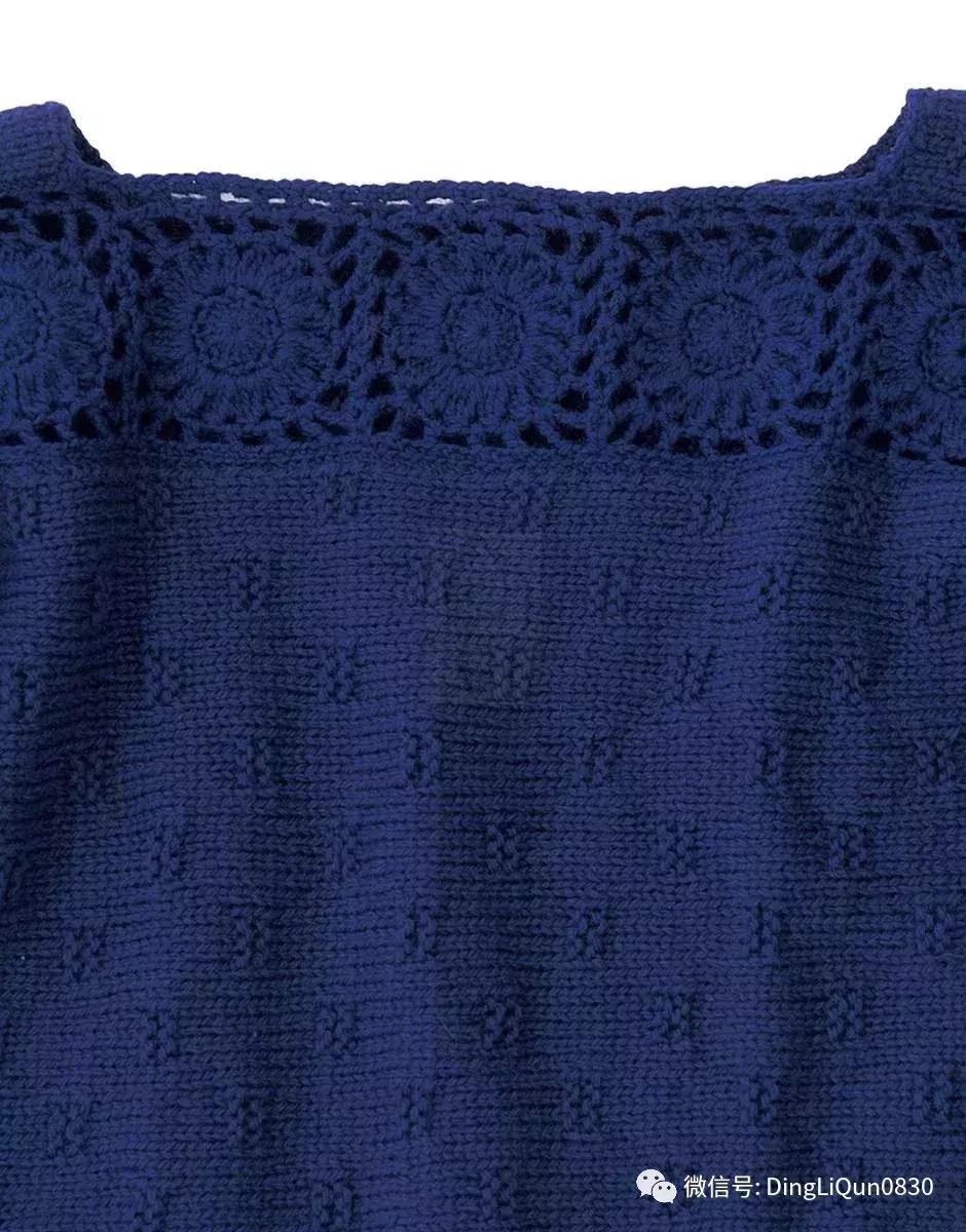 围巾编织教程10-15岁,圆肩针织宽松套头衫小款编织