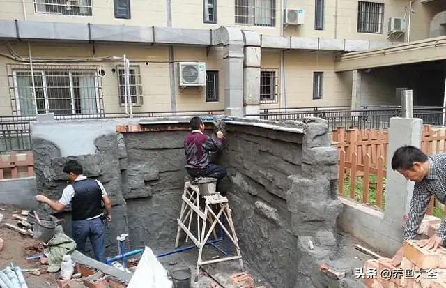 鱼池全部建造过程,鱼池建造大型全过程