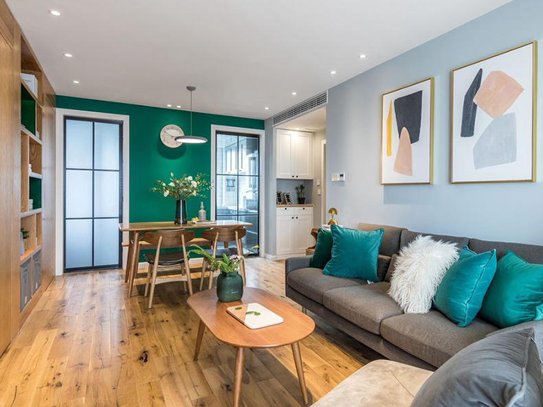 客厅做书柜有隐形门轻奢风,客厅书柜隐形门效果图