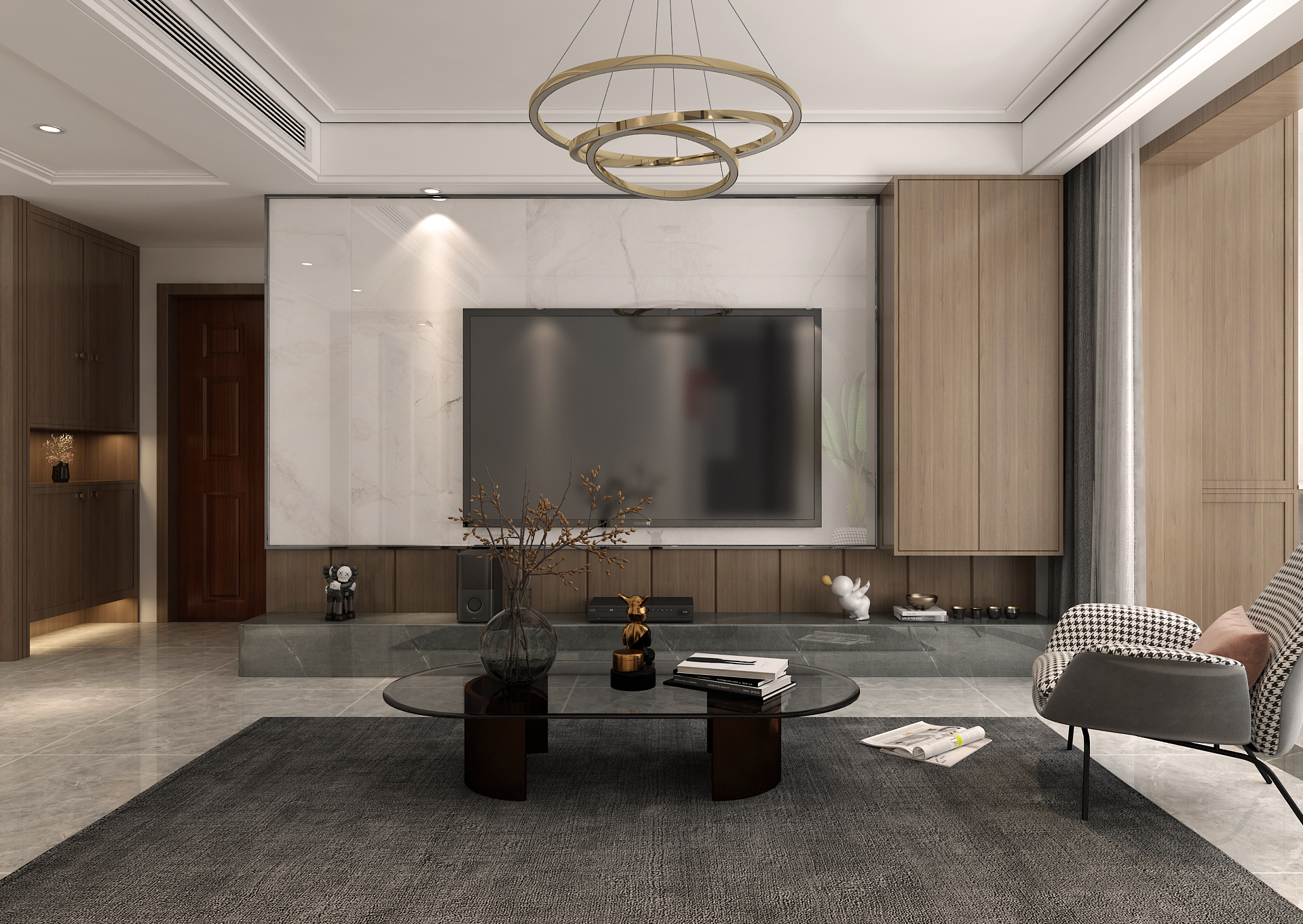 济南市万泰装饰历城区鲁能泰山七号120平现代轻奢风格案例