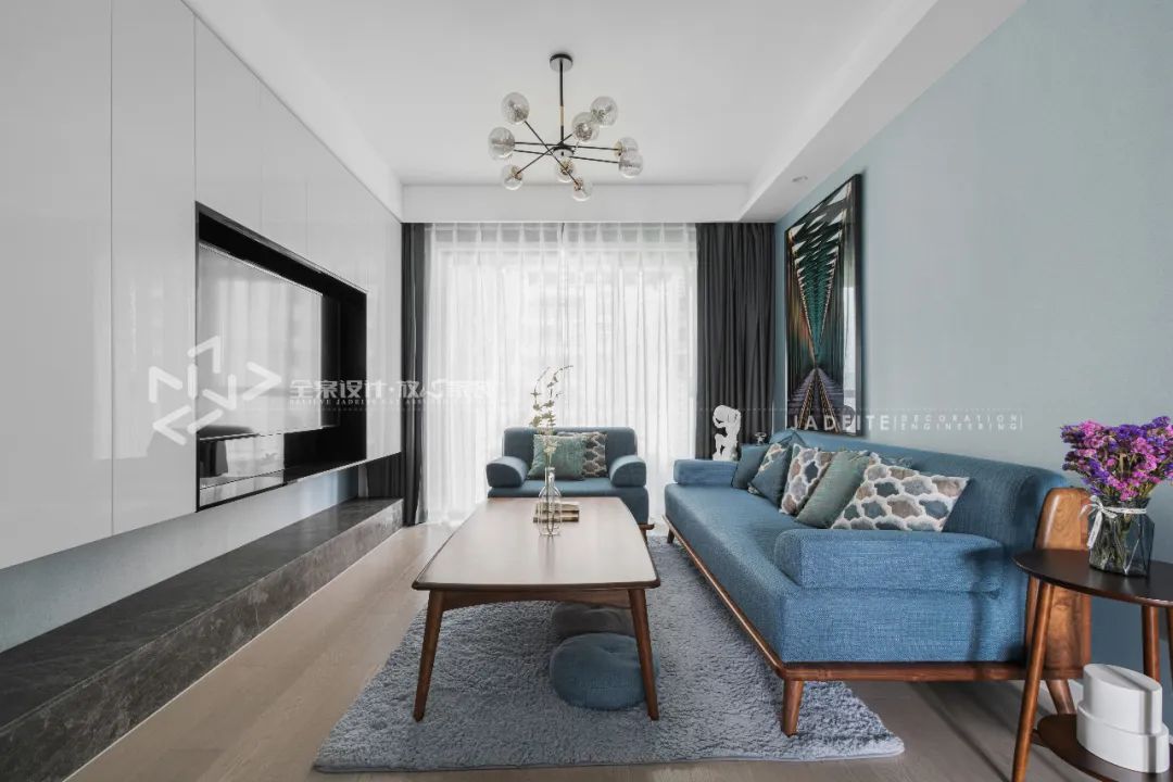 锦华装饰效果图110平,锦华装饰客厅设计效果图