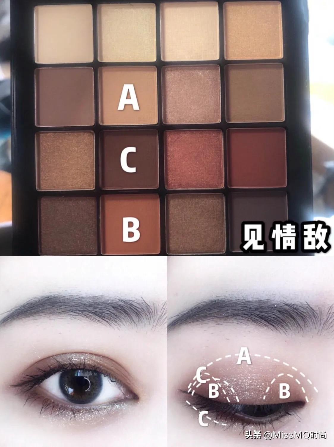 nyx乌托邦40色眼影盘手臂试色,nyx16色眼影盘