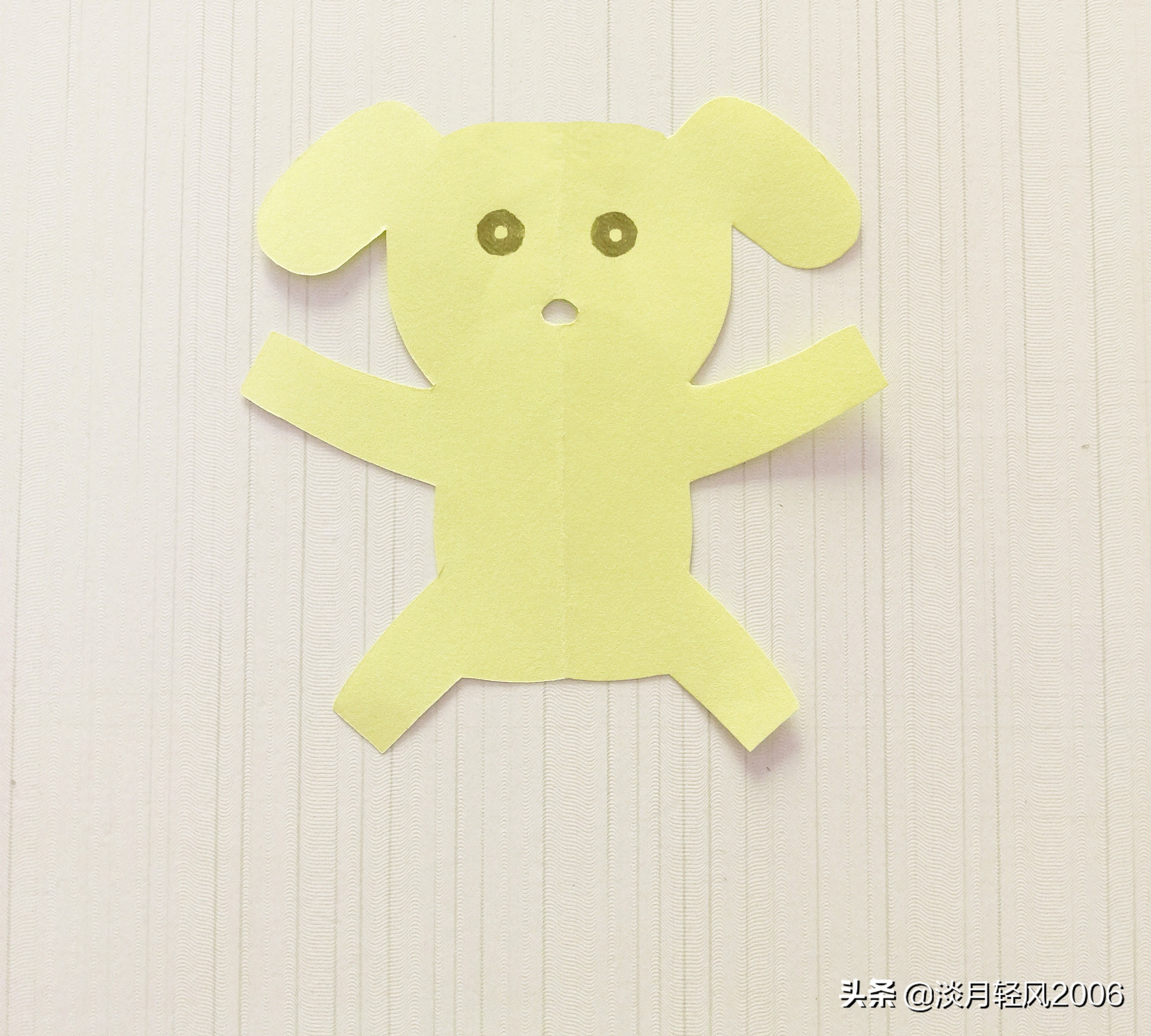 小狗头饰手工制作卡纸,用卡纸给小狗剪个房子