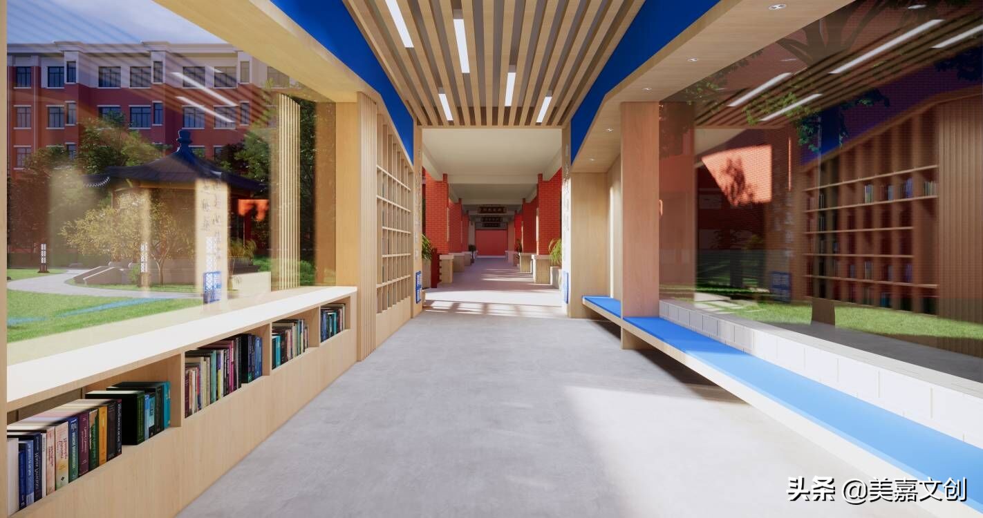 校园文化墙创意设计,校园文化长廊设计