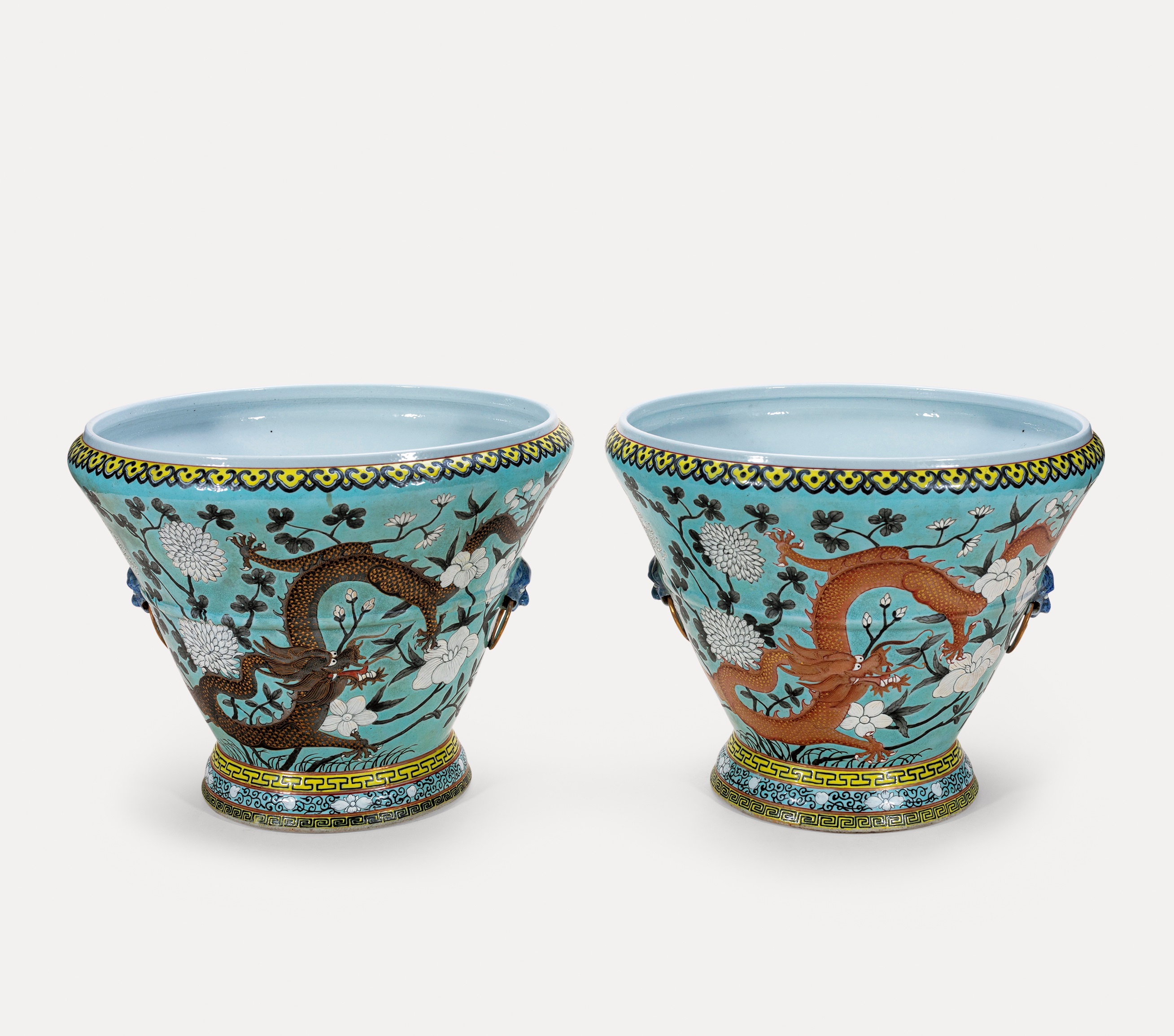 仿清民国粉彩大花瓶插花,乾隆粉彩百鹿尊插花