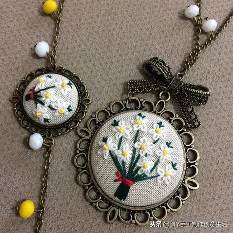 如何绣项链,手工项链绣法