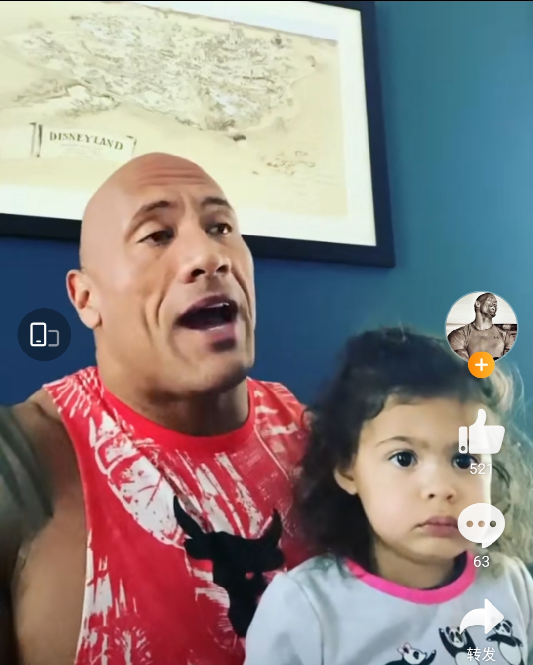 巨石强森回归速度与激情10,巨石强森和女儿的日常