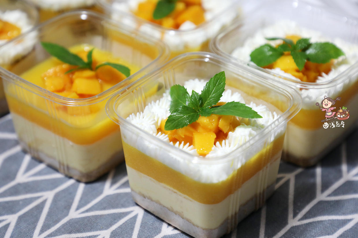 慕斯芒果蛋糕的制作原料和做法,自制芒果慕斯蛋糕盒