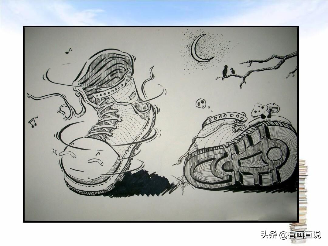 创意素描图片临摹大全4k,零基础简单素描画临摹