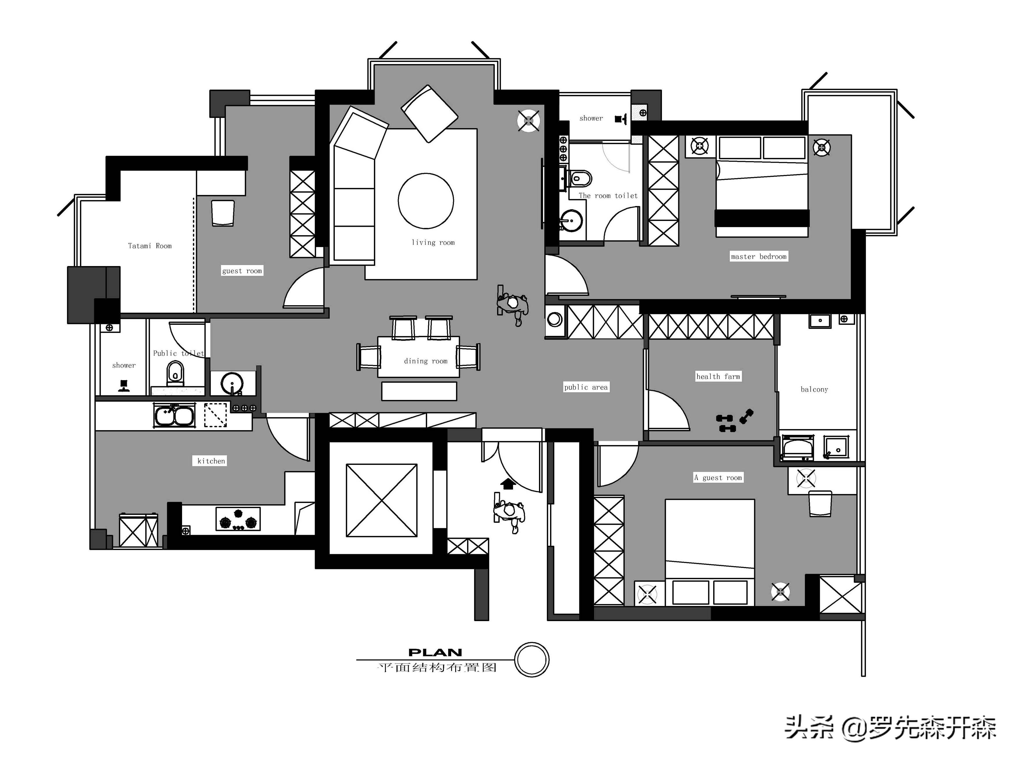 135㎡简约时尚住宅设计；初见优雅静谧，久处相素静好