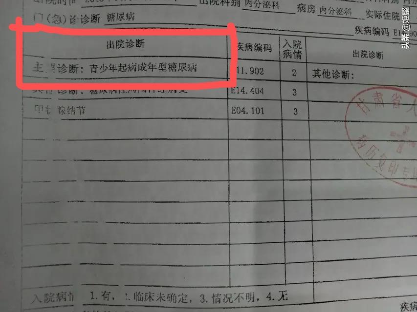 17岁确诊一型糖尿病患者,mody是糖尿病吗