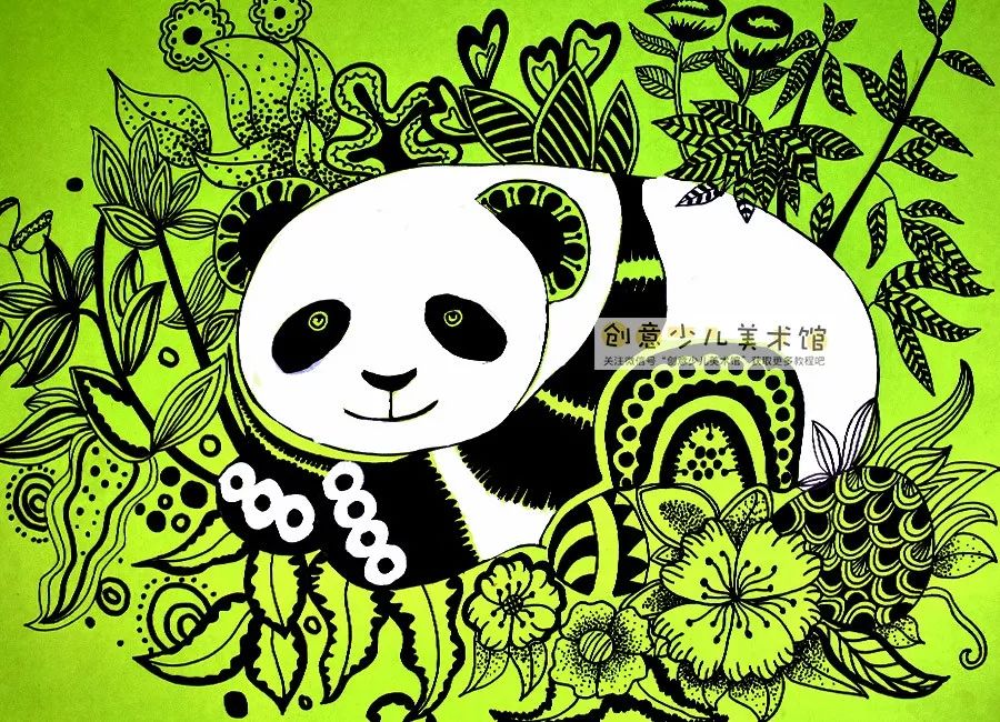 儿童画森林画法简单又漂亮,儿童画教程创意植物