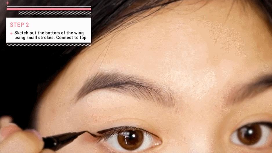 胶线笔画眼线教程新手手残党,手残党眼影教程探险家无眼线