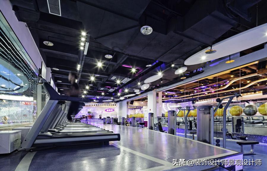 公司健身房设计效果图,书房健身房二合一设计效果图