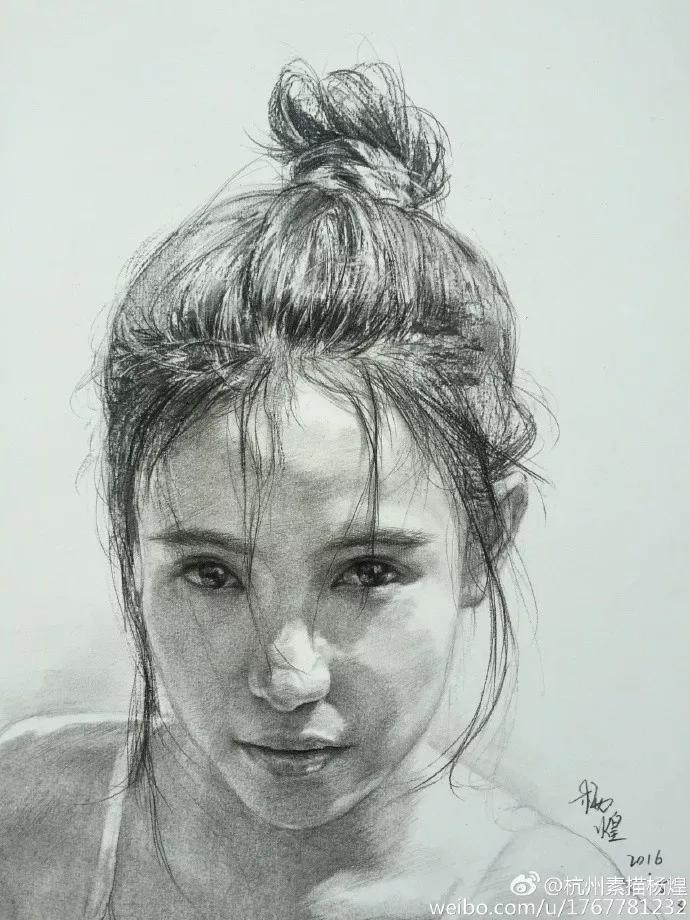 他笔下的女子油画细腻唯美,古典美女画唯美古风素描