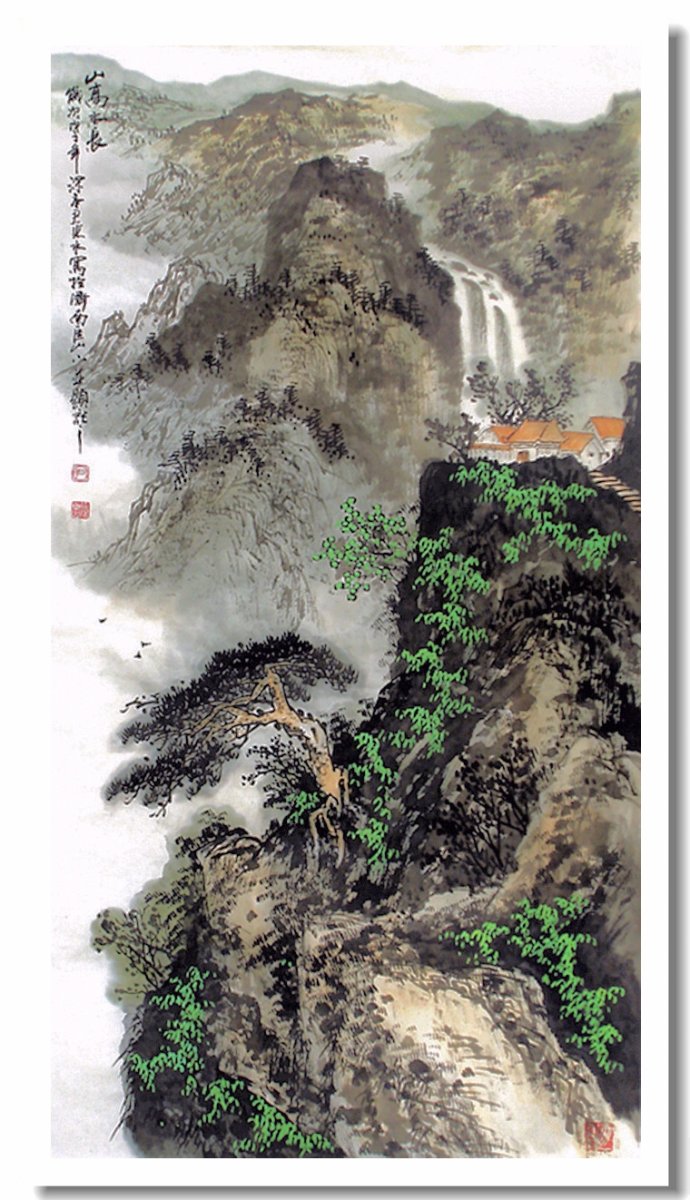 尹延水山水画作品,苏州市水墨山水画