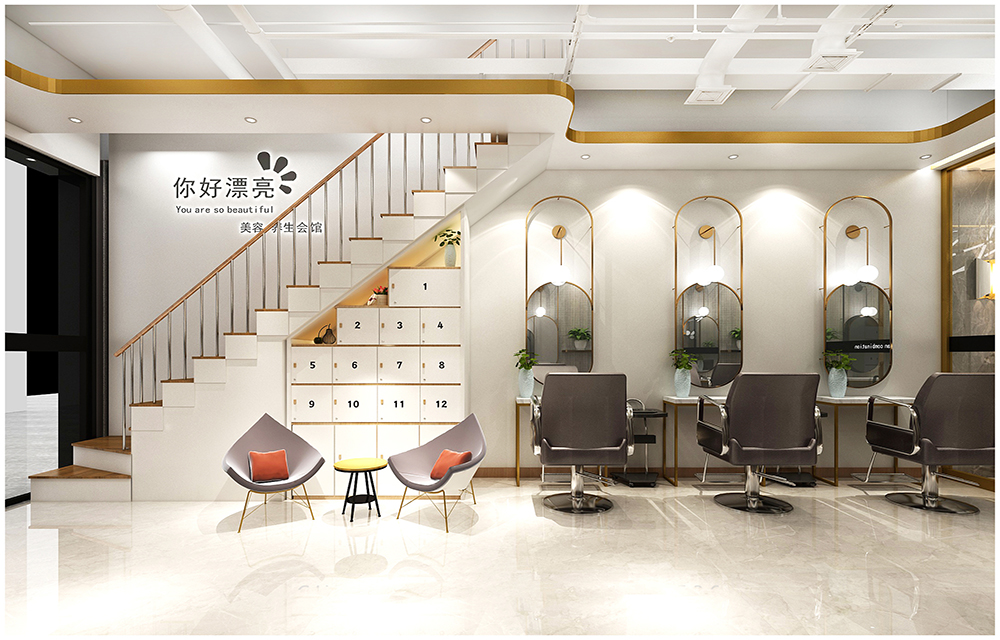 成都美发店怎么装修,成都美发店铺装修设计