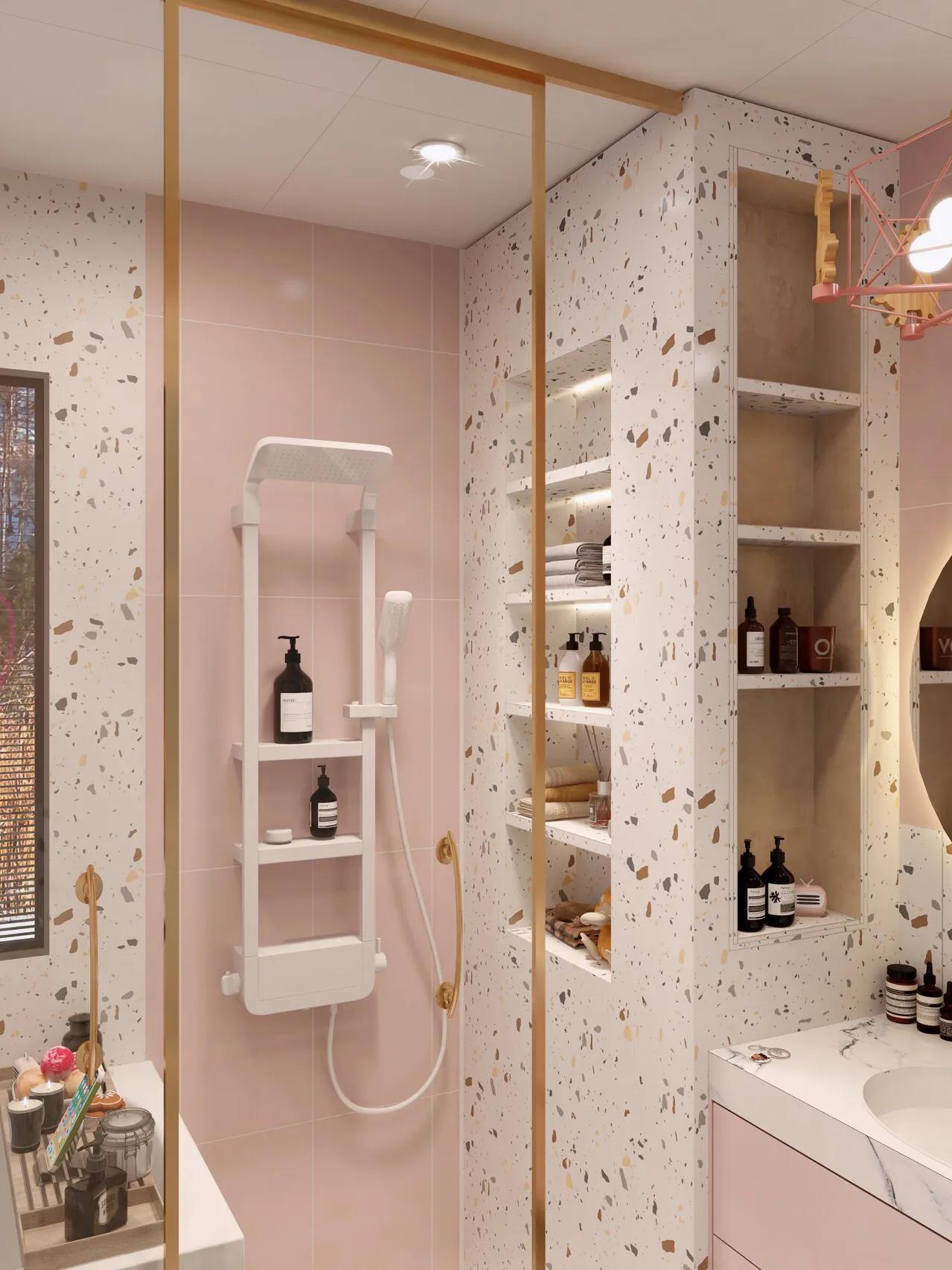 5平米浴室干湿分离,主卧4平米浴室干湿分离