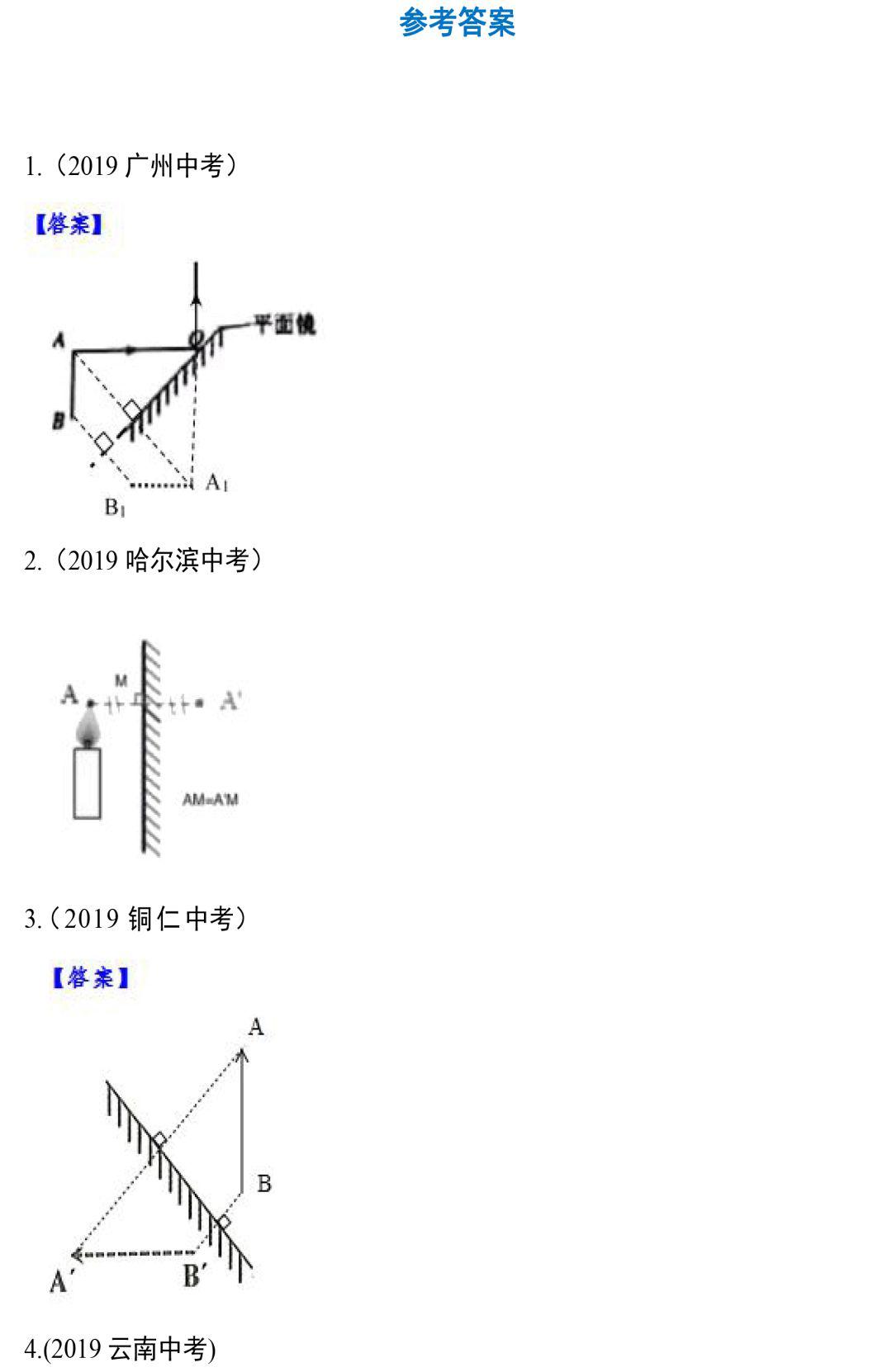 八年级物理光学作图练习题,八年级上册物理作图题讲解视频