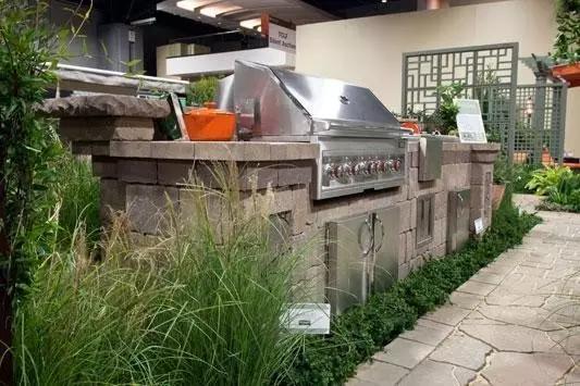 庭院马赛克烧烤台,庭院移动式烧烤台