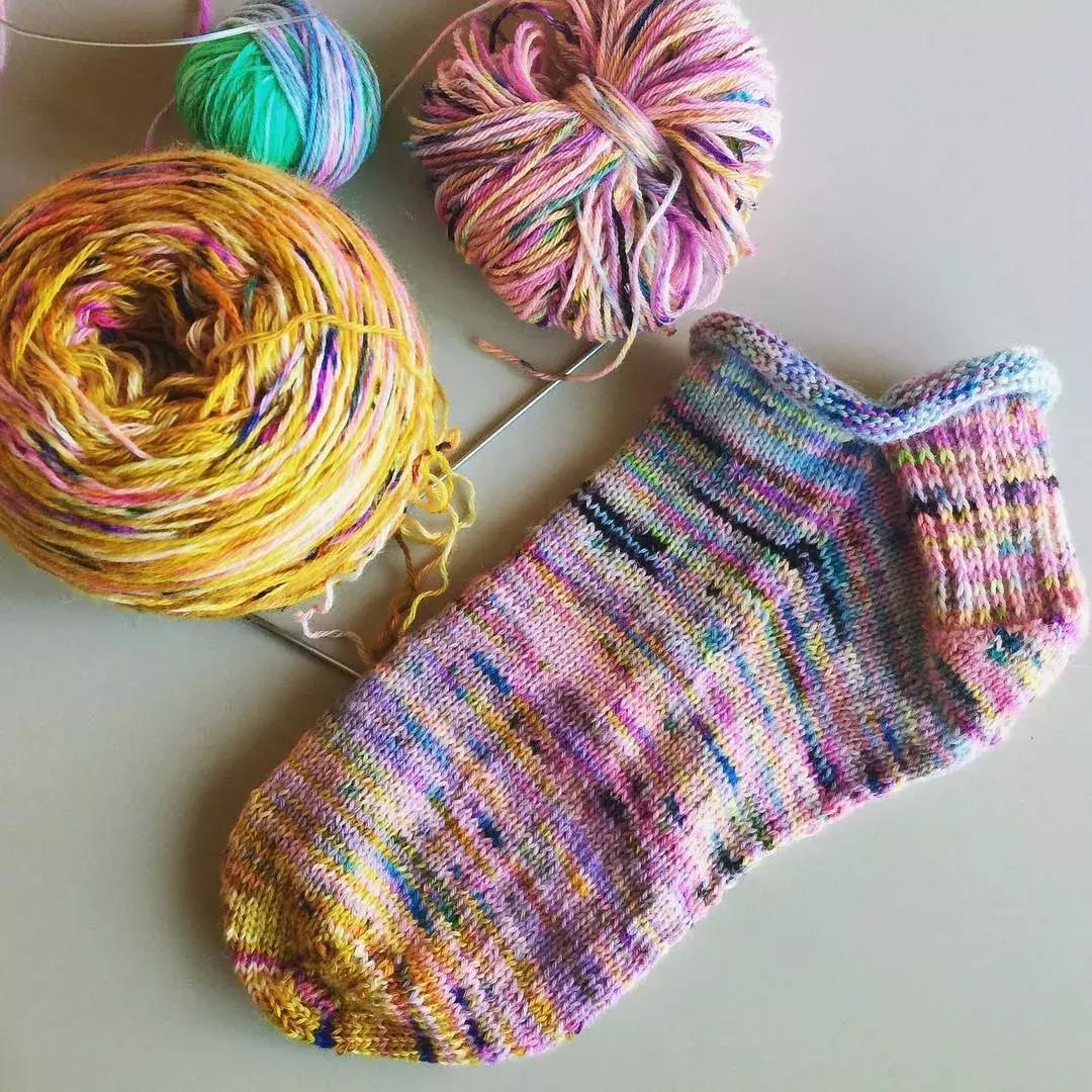 好看毛线袜棒针编织,简单厚实的毛线袜花样