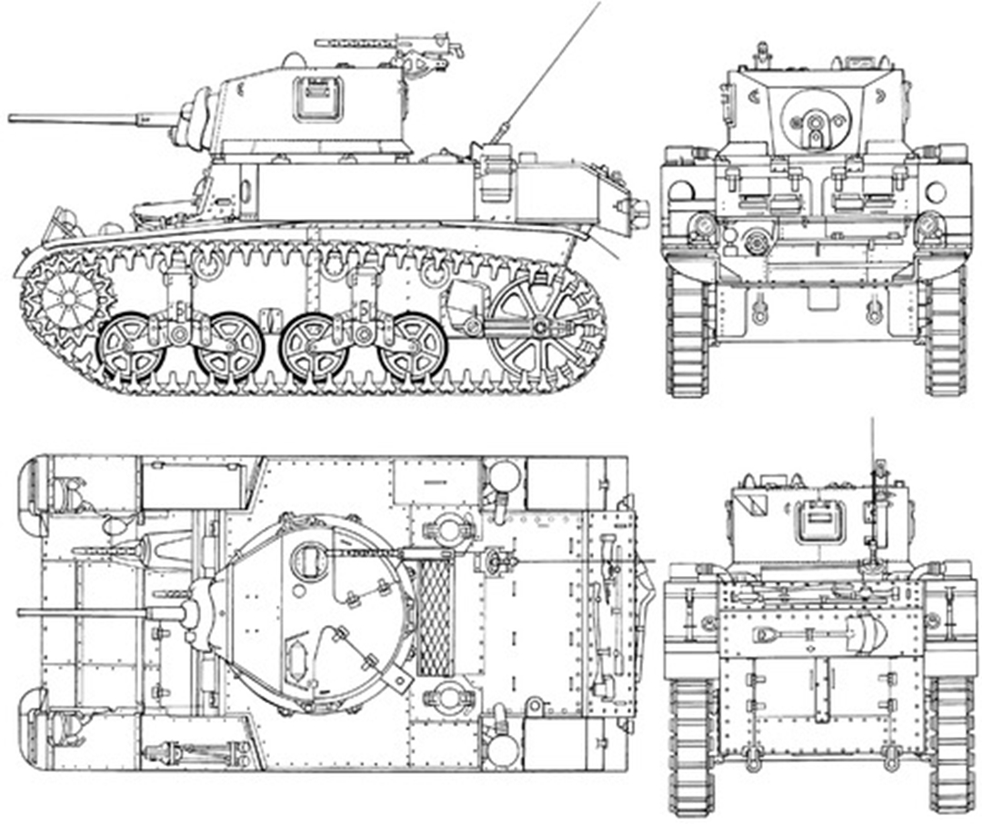 造型紧凑速度快，轻巧灵活机动好，在苏联颇受好评的M3轻型坦克