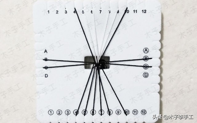 方形盘编器编手机挂绳,盘编手机挂绳编织教程