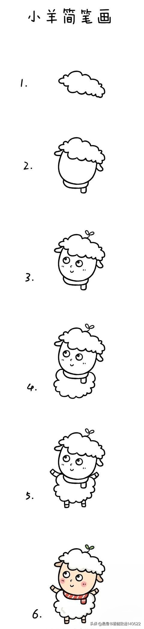 画动物12生肖的简笔画,儿歌多多简笔画动物