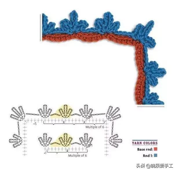 桌布花边钩织的教程,隔热垫餐桌垫钩针教程