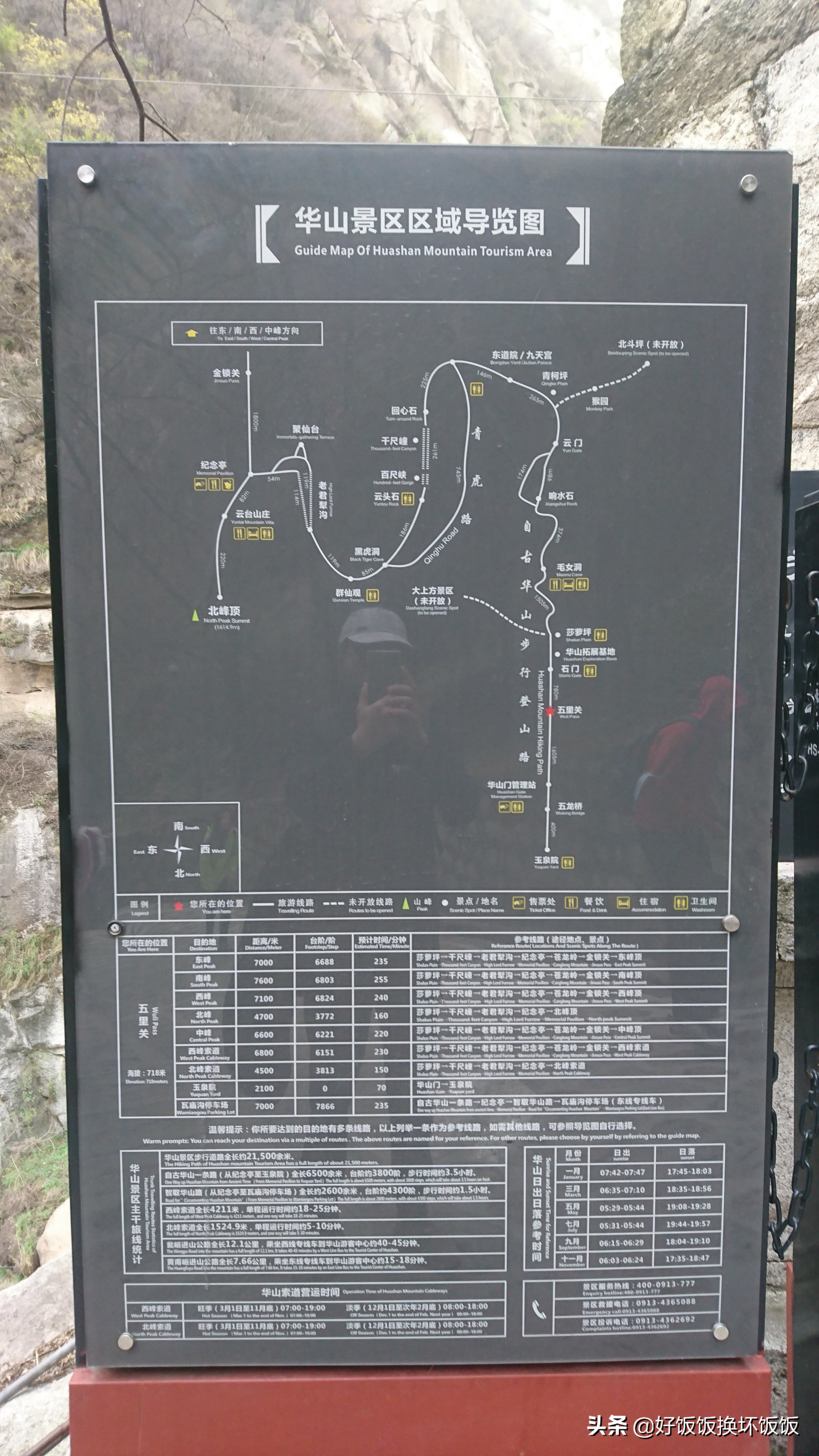 华山站到华山北峰怎么走,华山西峰到华山北峰山路怎样