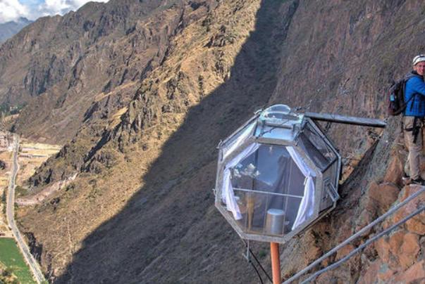 秘鲁最“恐怖”的酒店，悬浮地面成垂直120米，恐高症别点