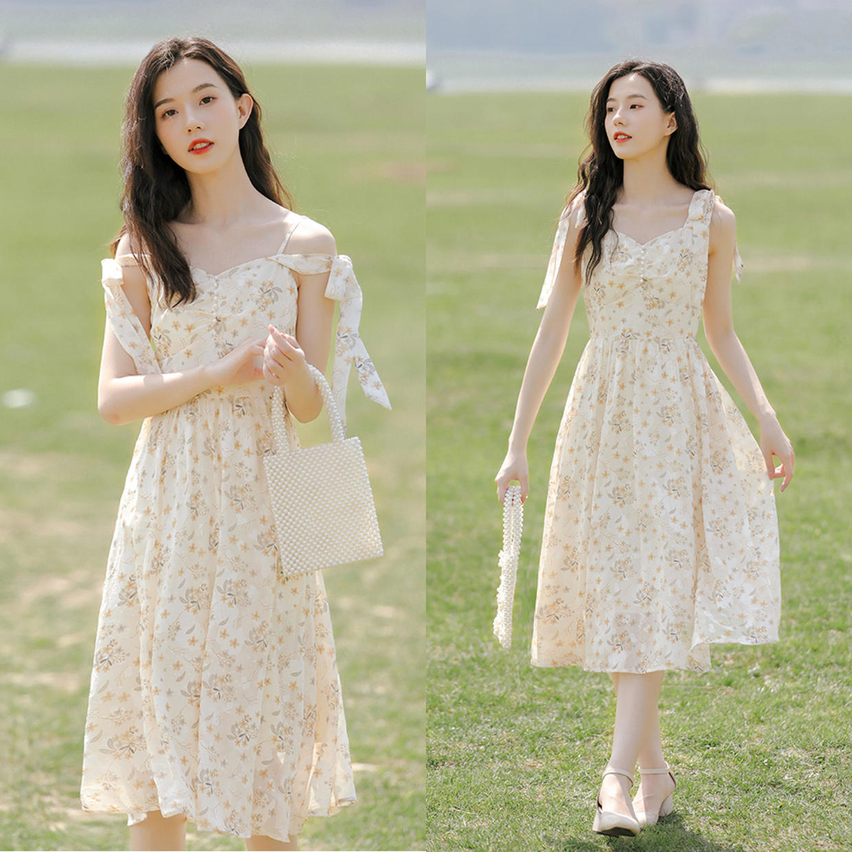 2023年春夏时尚碎花减龄连衣裙,今年夏天又流行起来的碎花连衣裙