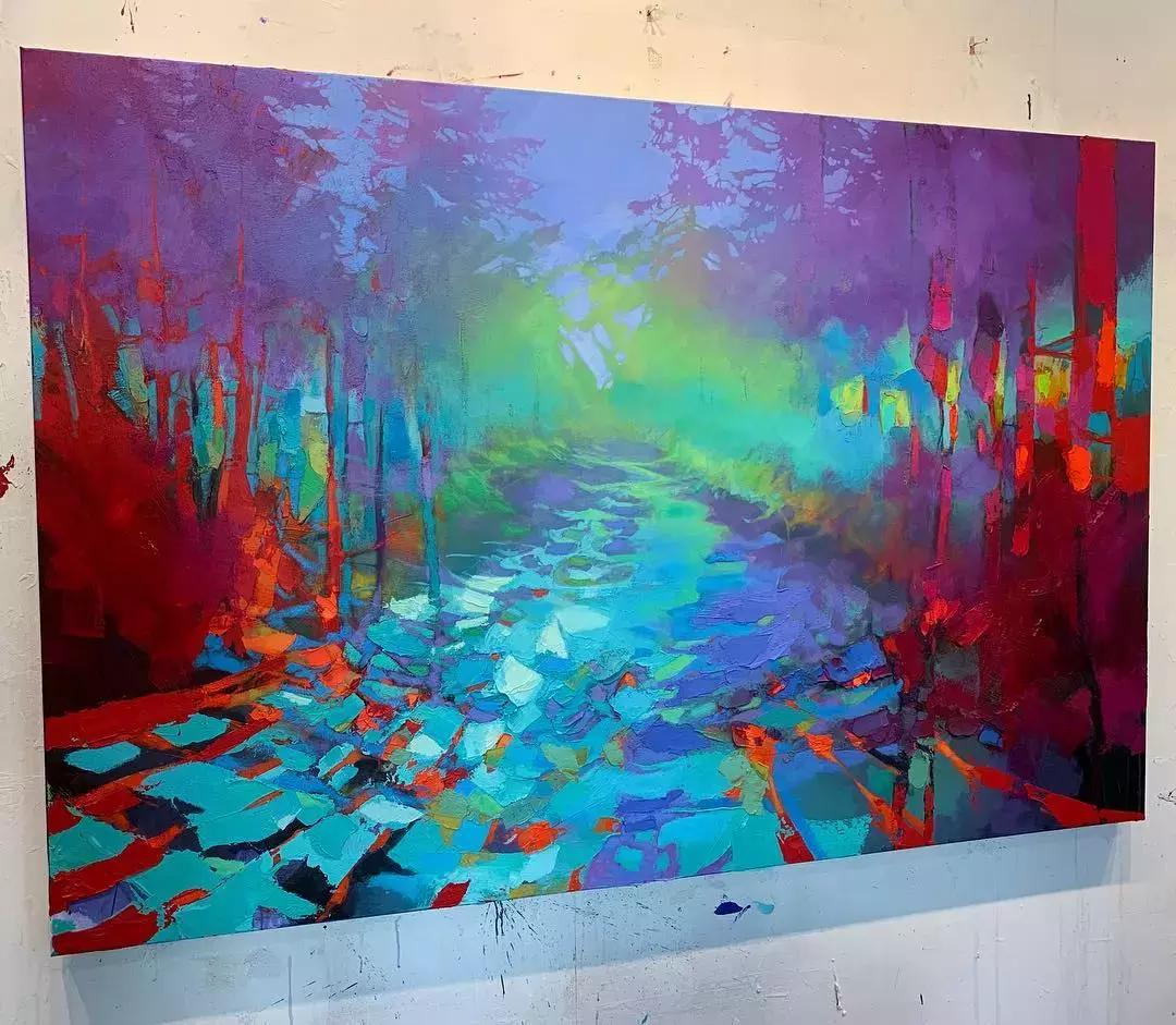 三个画家笔下的雪景,三位油画家的风景画