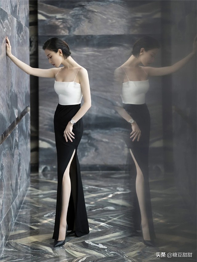 小个子穿搭不同版型的裙,小个子超长长款小黑裙穿搭