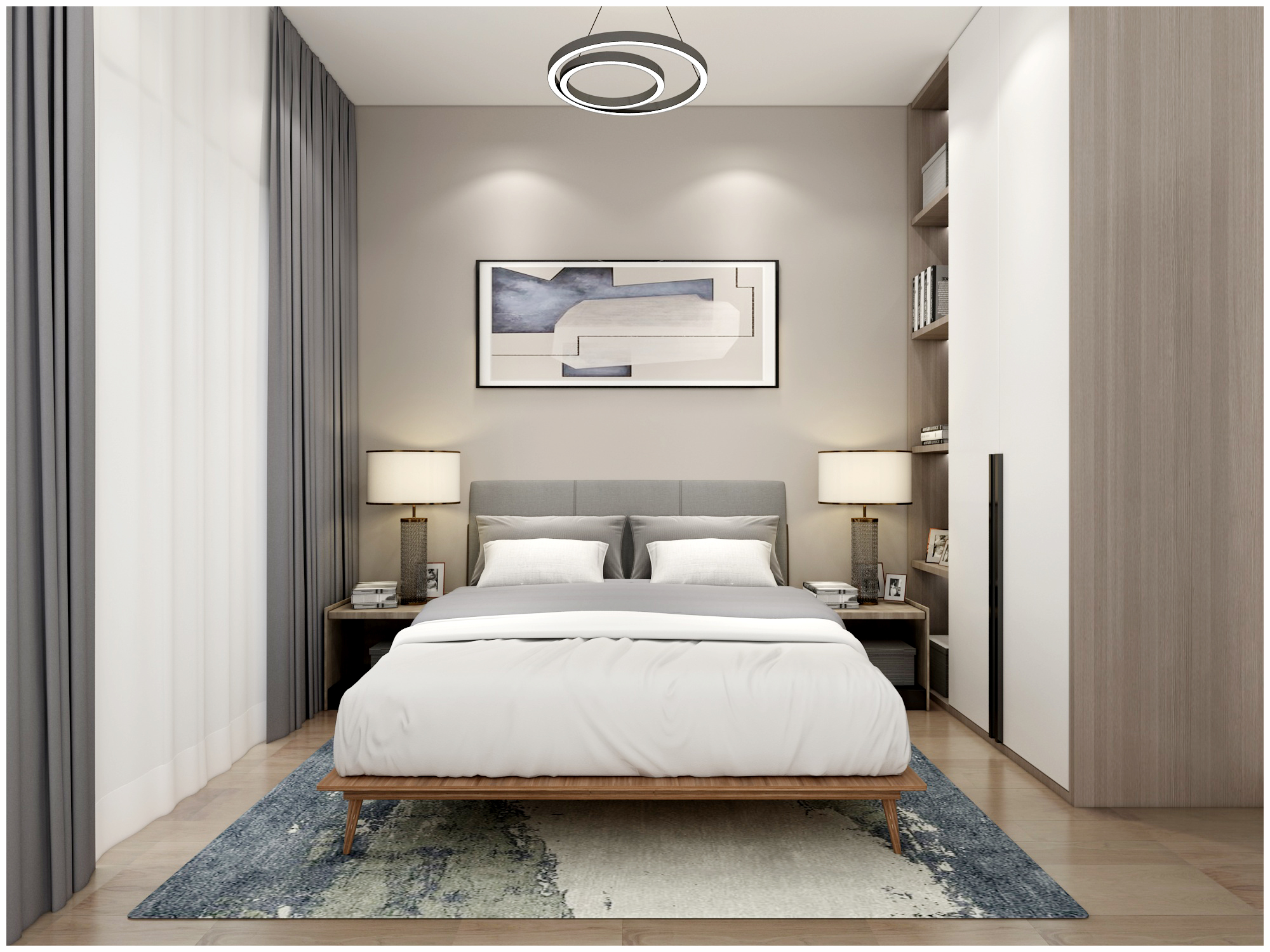 碧桂园经典四室143平设计,碧桂园小三房客厅双阳台一体设计