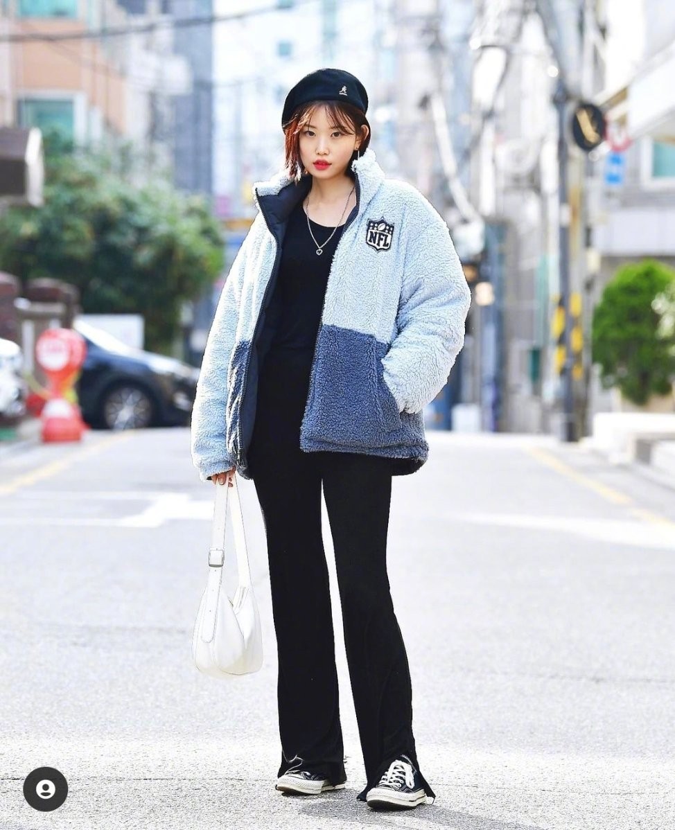 韩国冬天穿搭露腿,韩国女性冬天光腿不怕关节炎