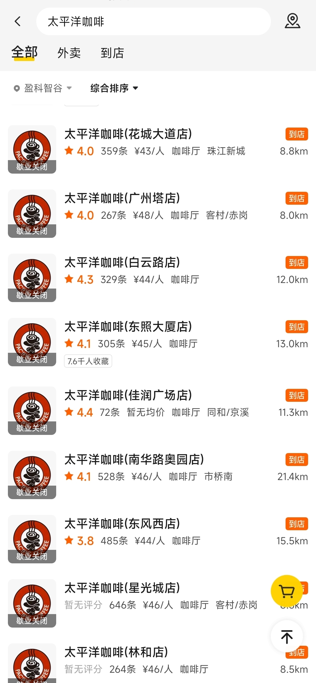 太平洋咖啡要倒闭了吗,太平洋咖啡关店