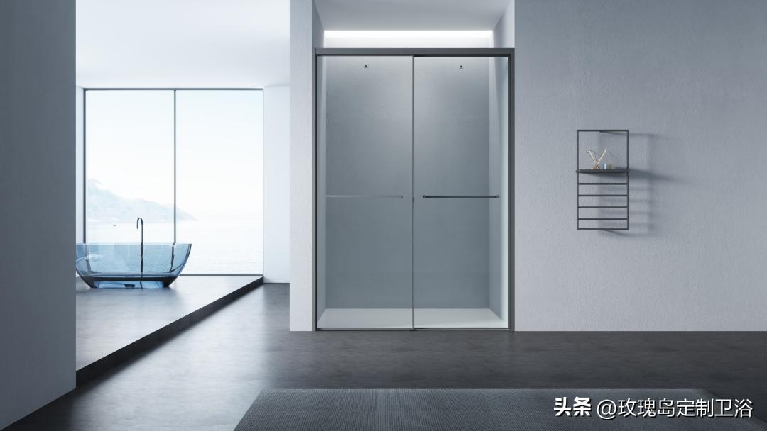 玫瑰岛t型淋浴房实景图,德润淋浴房与玫瑰岛淋浴房