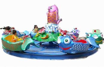鲤鱼跳龙门夏季游乐设备创业赚钱好项目儿童8臂鲤鱼跳龙门游艺
