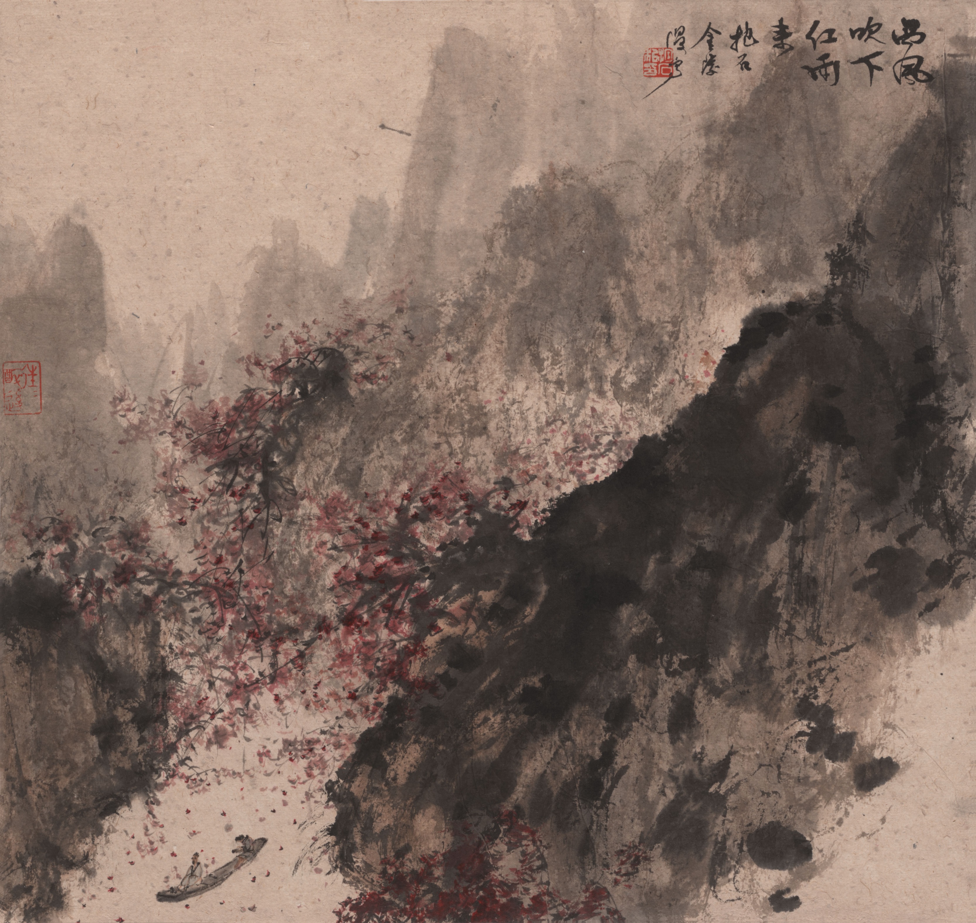 傅抱石山水画100幅欣赏,傅抱石山水画100幅高清图欣赏