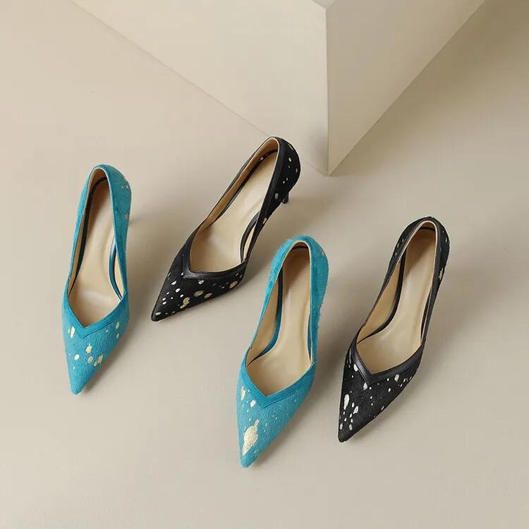 马毛豹纹高跟鞋,马海毛豹纹高跟鞋