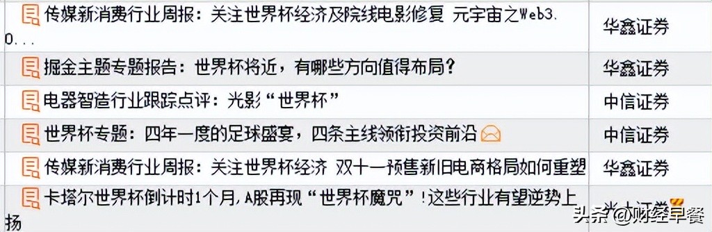 a股分析师,券商报告预测阿根廷将夺得世界杯
