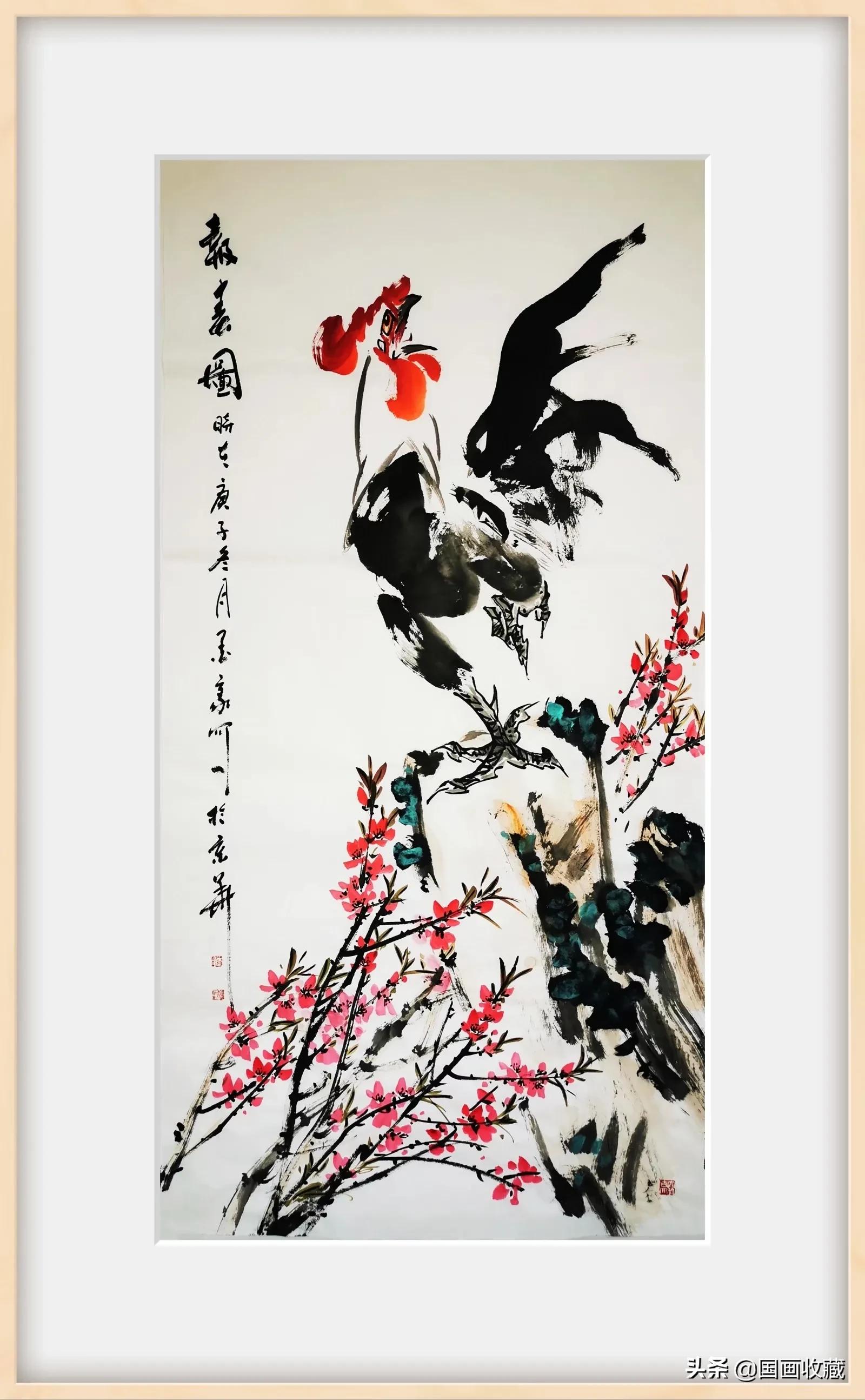 墨豪画鸡高清大图,墨豪画鸡创意作品