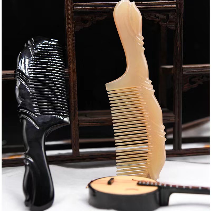 牛角梳价格一般多少,白水牛角梳真假图片