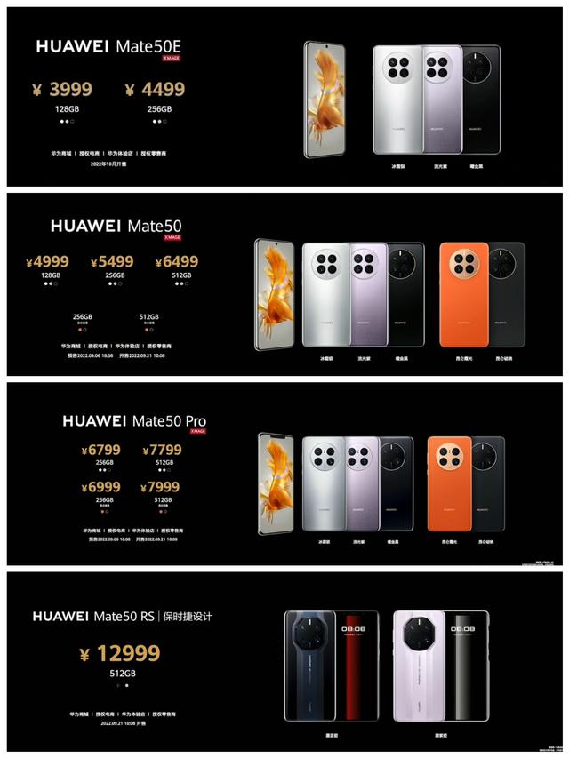 华为mate50或8月底发布价格,华为mate50或将发布