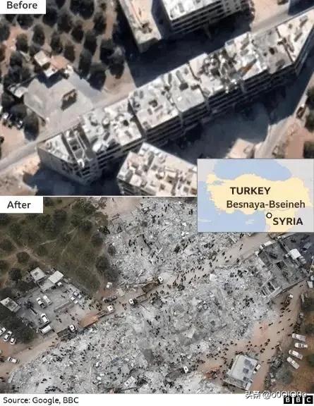 土耳其7.8级地震蓝光现场,土耳其7.8级地震天空视角